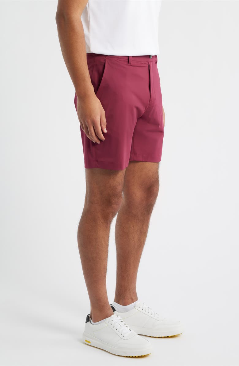 Swannies Bunker Flat Front Stretch Golf Shorts, Alternate, color, Berry