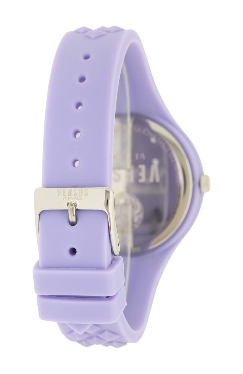 VERSUS Versace Women's Violet Dial Silicone Strap Watch, 39mm, Alternate, color, 