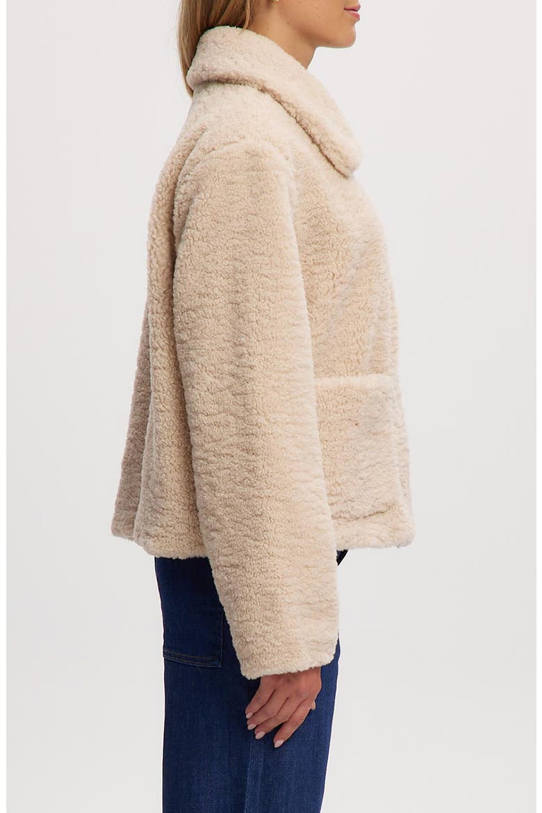 Frieda Faux Shearling Jacket, Alternate, color, BONE