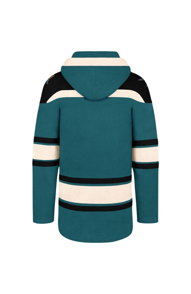 '47 Men's '47 Teal San Jose Sharks Superior Lacer Pullover Hoodie, Alternate, color,
