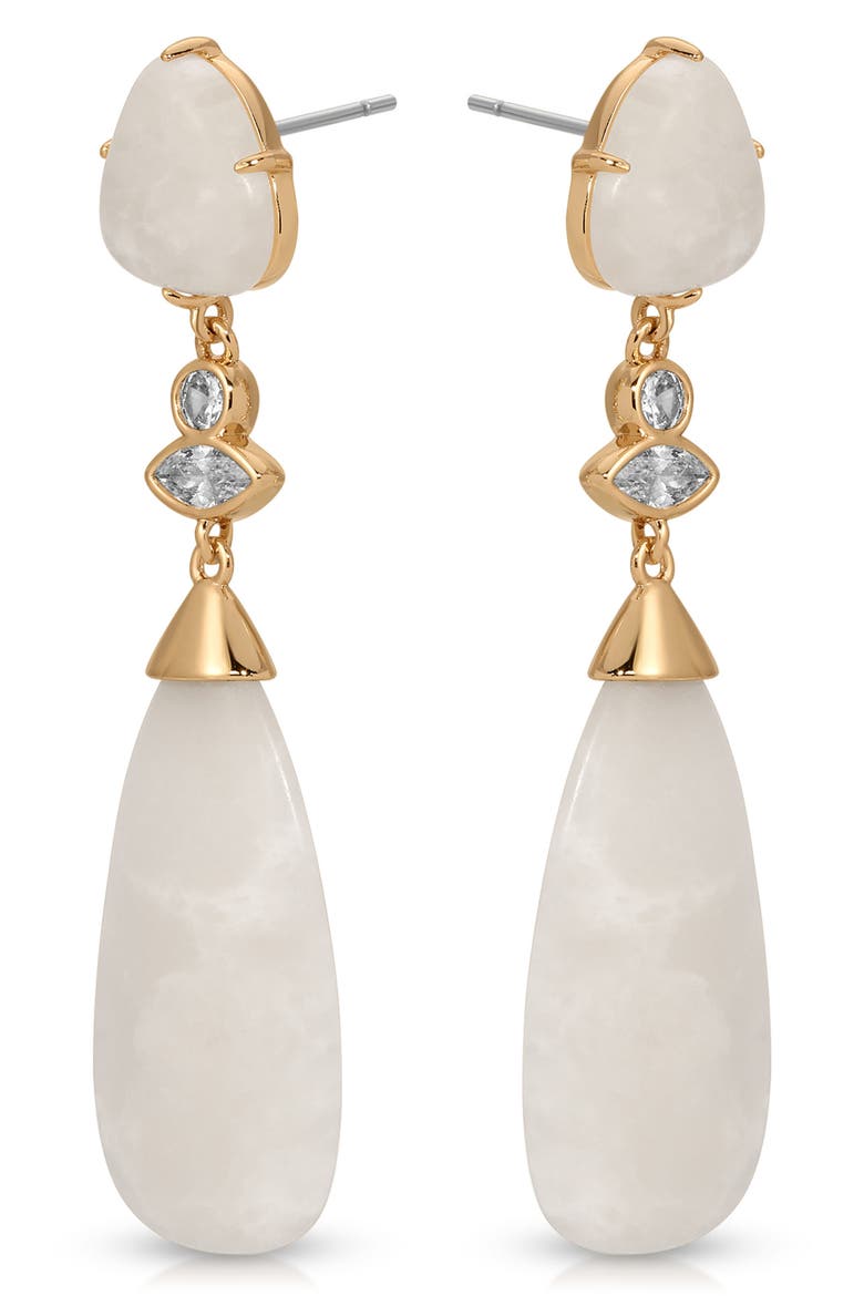 Solstice Drop Earrings, Alternate, color, BONE