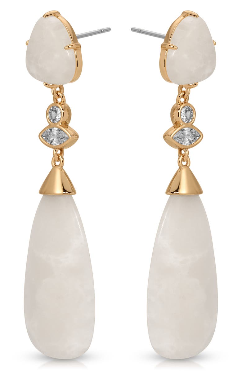 Ettika Solstice Drop Earrings, Alternate, color, Bone