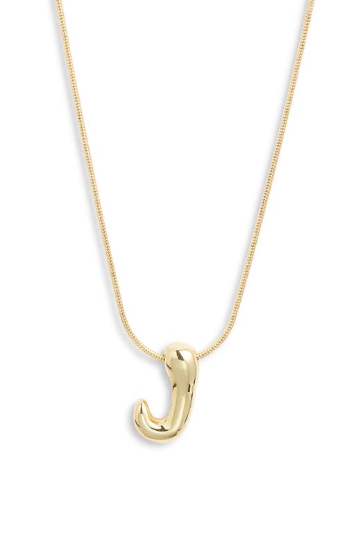 Bp. Bubble Initial Pendant Necklace In J- 14k Gold Dipped