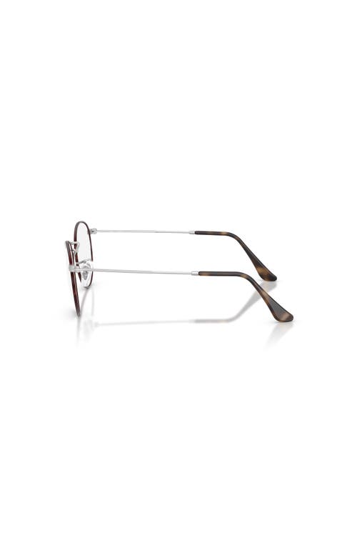 Ray Ban Ray-ban 50mm Round Optical Glasses In Brown