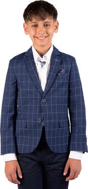 TailorByrd Kids' Windowpane Sport Coat