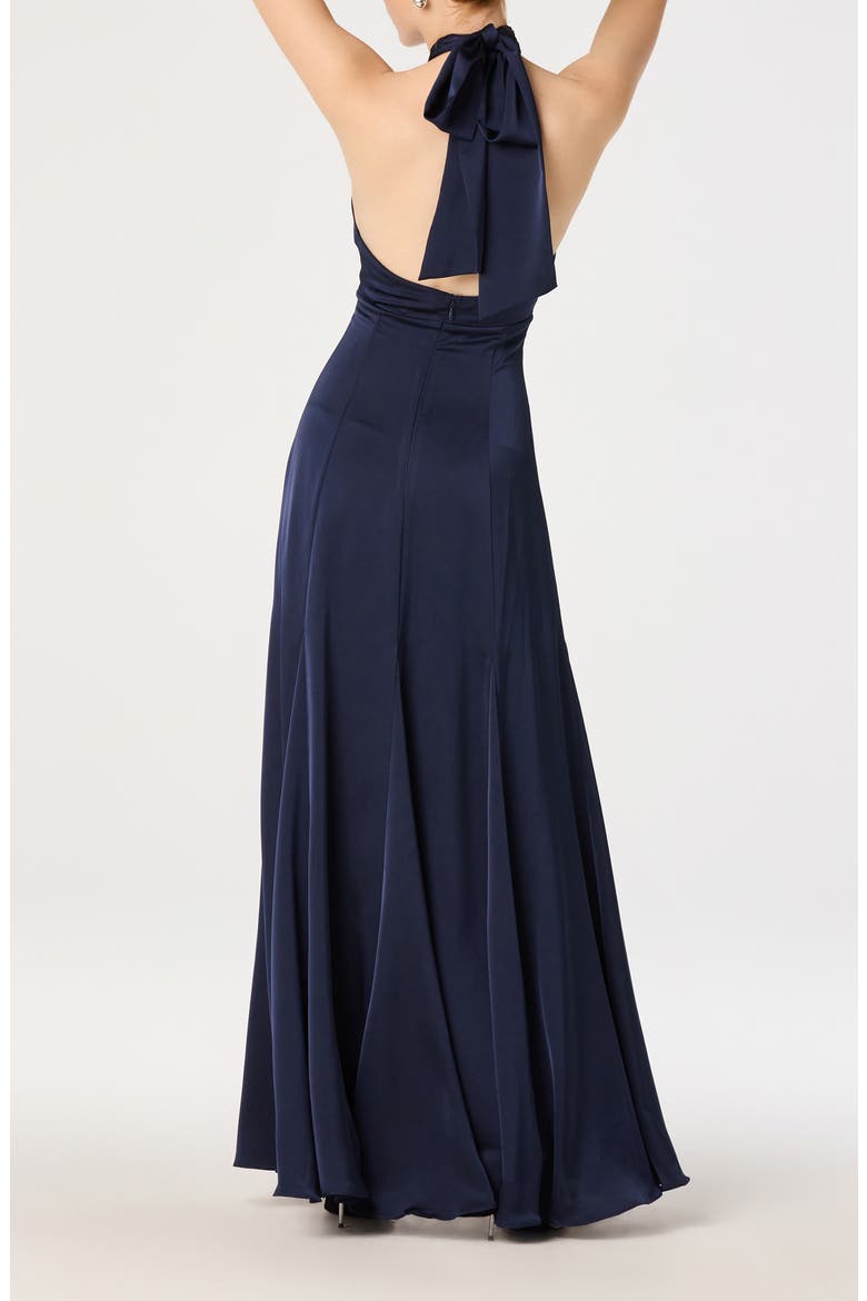 Desire Halter Maxi Gown, Alternate, color, NAVY
