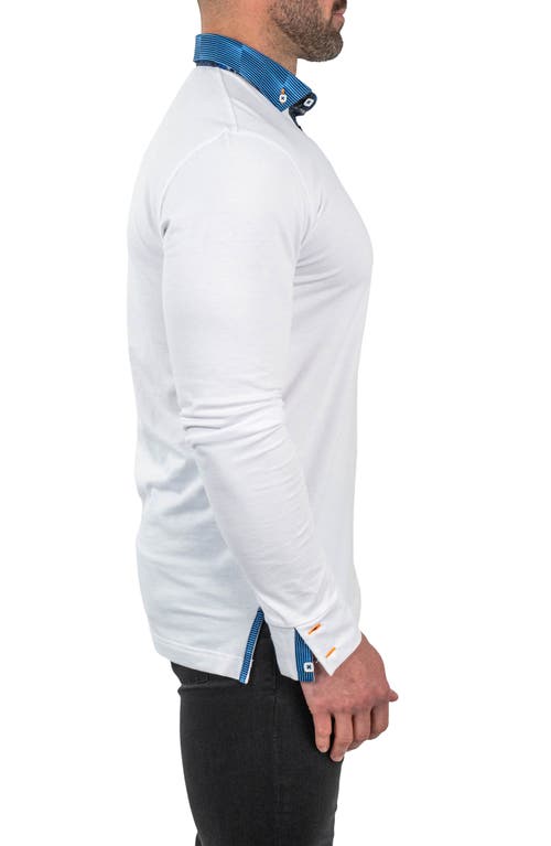 Maceoo Men's Newton Solid Polo Shirt In White