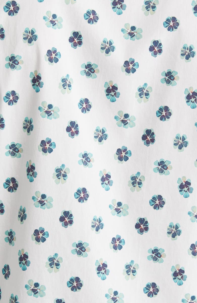 Rodd & Gunn Cobden Grove Sport Fit Floral Short Sleeve Cotton Button-Up Shirt, Alternate, color, Aqua