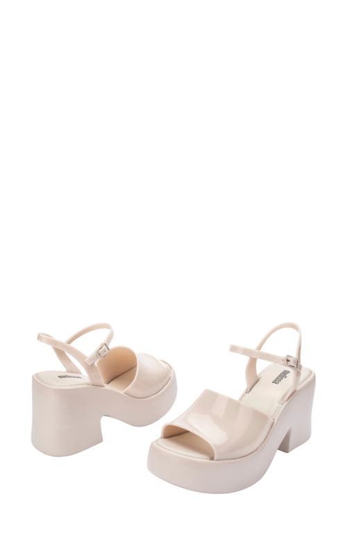 Melissa Lina Ankle Strap Platform Sandal In Light Beige