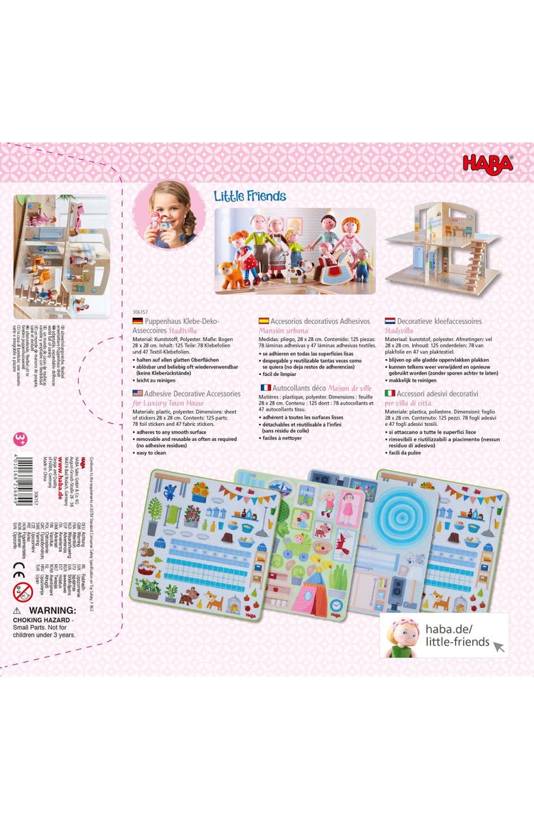 HABA Little Friends Town Villa Removal Decals, Alternate, color, Multi