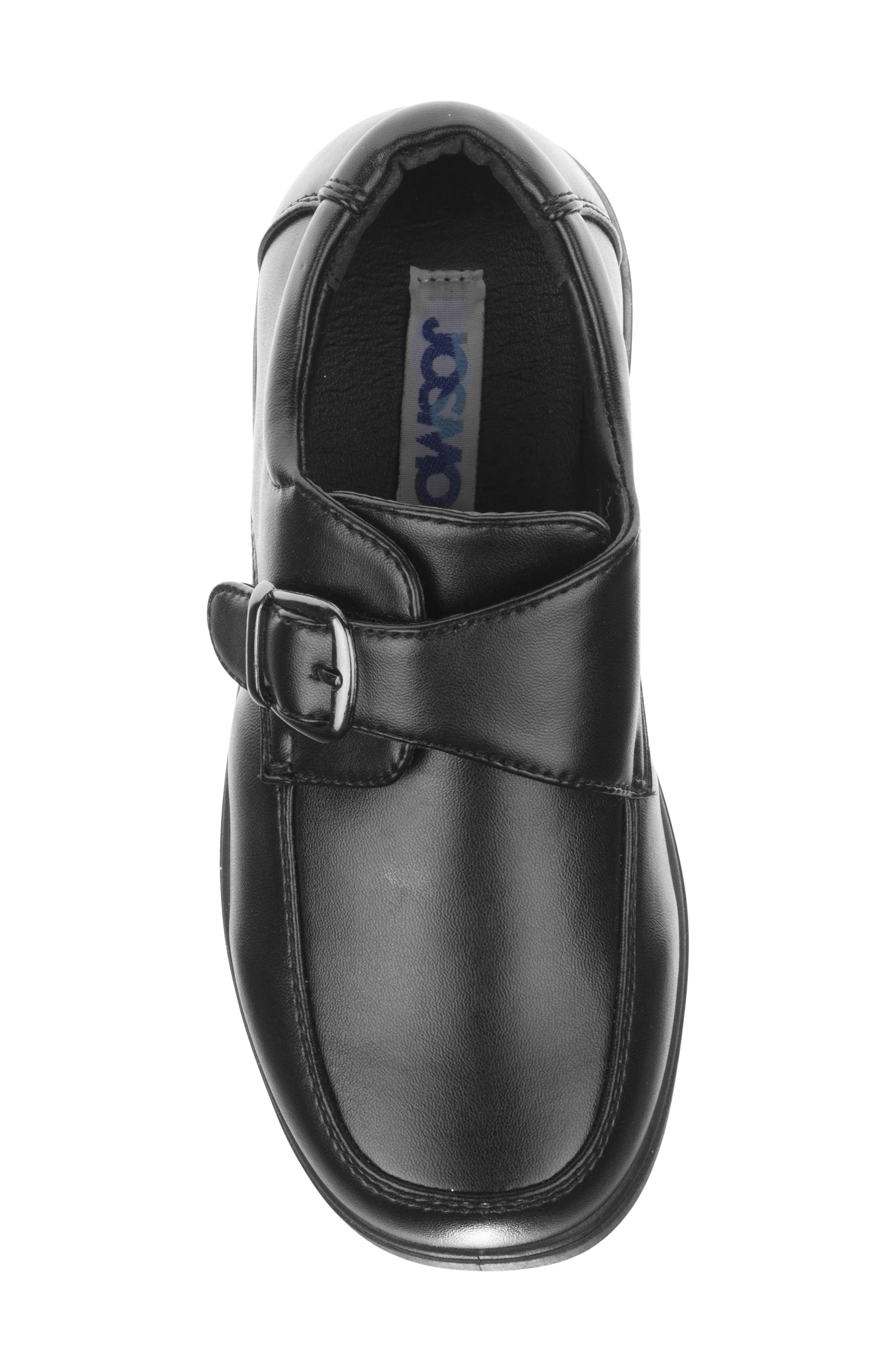 Kids' School Monk Strap Shoe, Alternate, color, BLACK