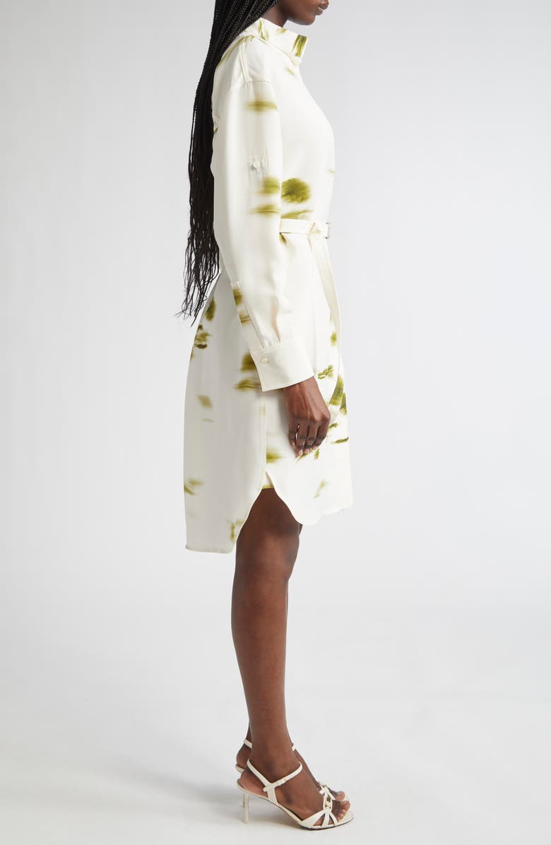 FERRAGAMO Blossom Print Long Sleeve Cady Shirtdress, Alternate, color, 