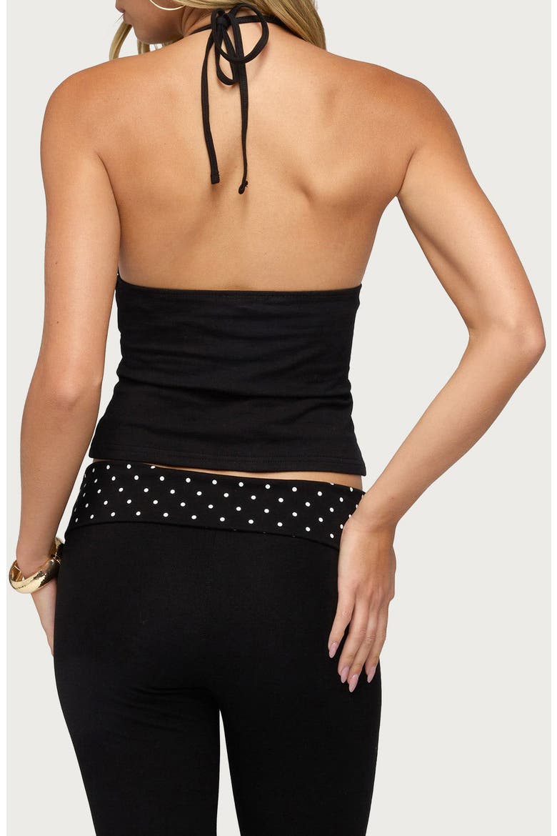 Noriah Halter Top, Alternate, color, BLACK