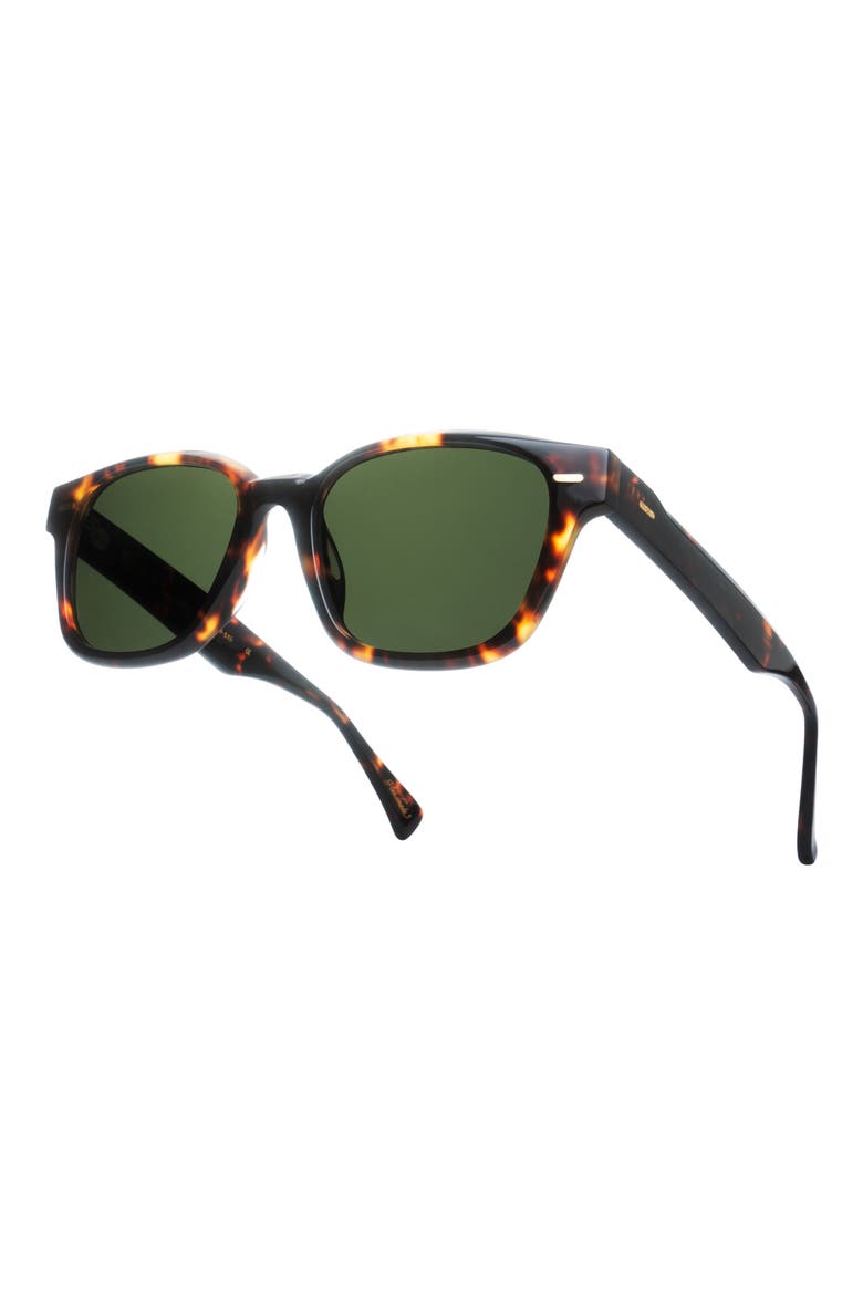 Carby 53mm Round Sunglasses, Alternate, color, RISTRETTO TORTOISE/ GREEN