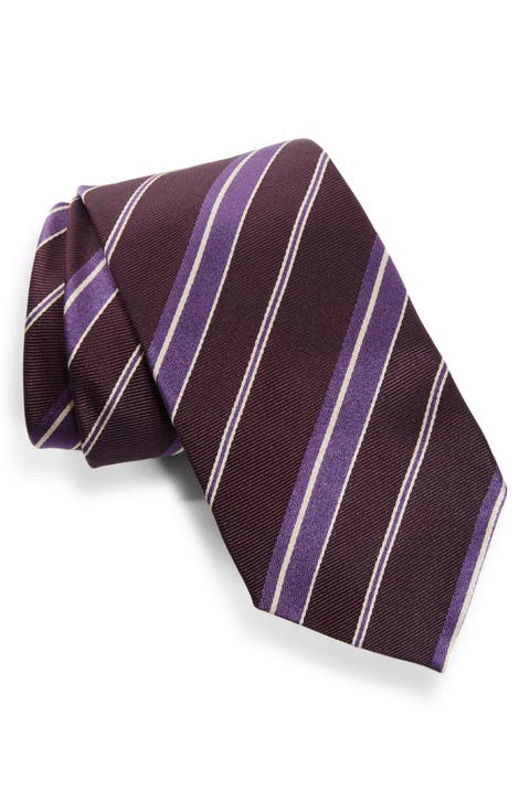 Stripe Jacquard Silk Tie
