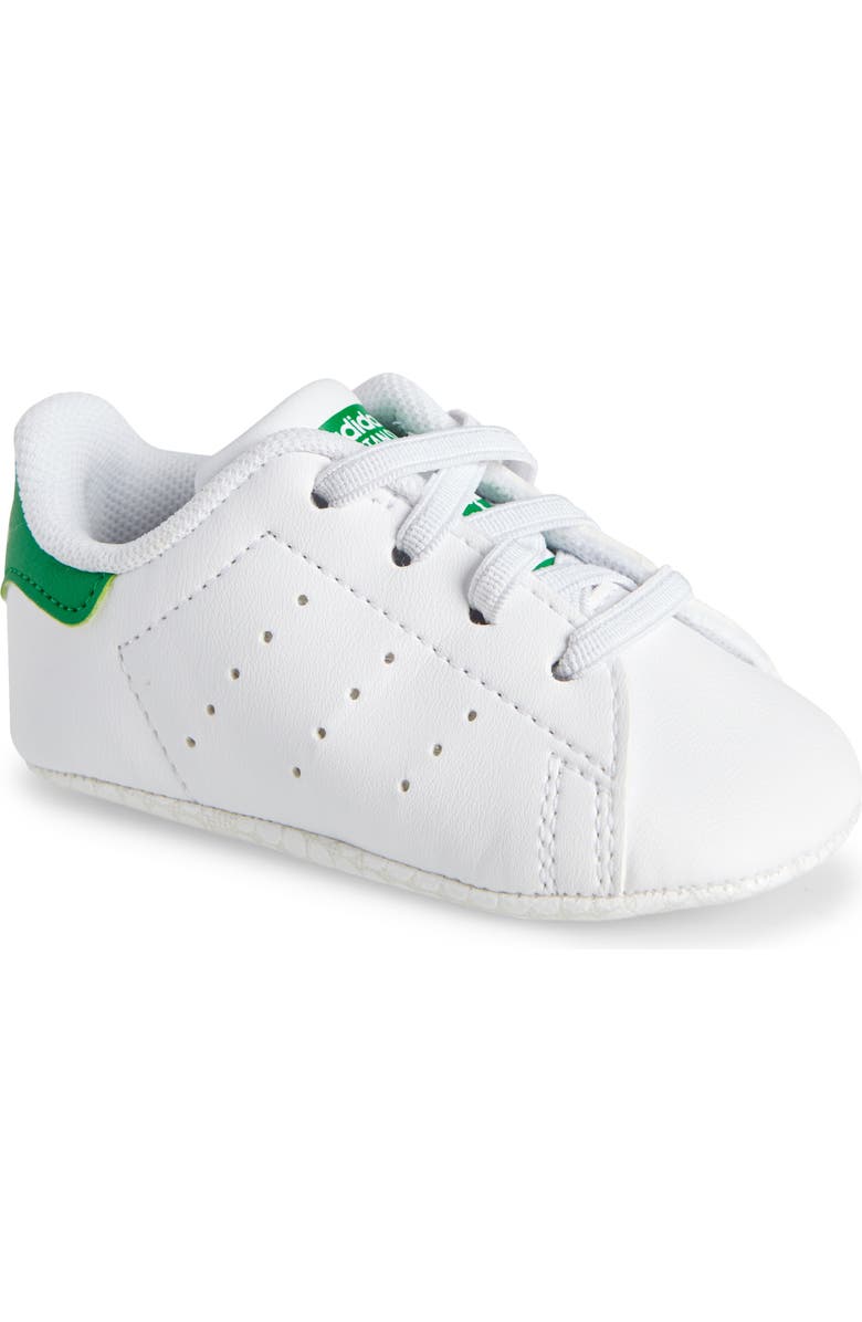 adidas Stan Smith Crib Sneaker, Main, color, White