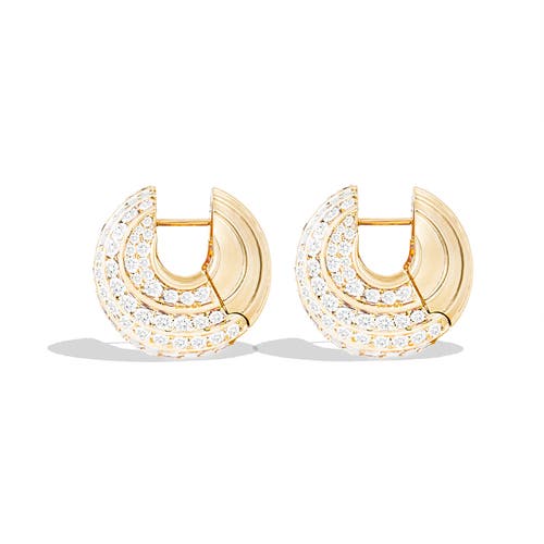 Campbell + Charlotte Revel Large Bead Huggie In White