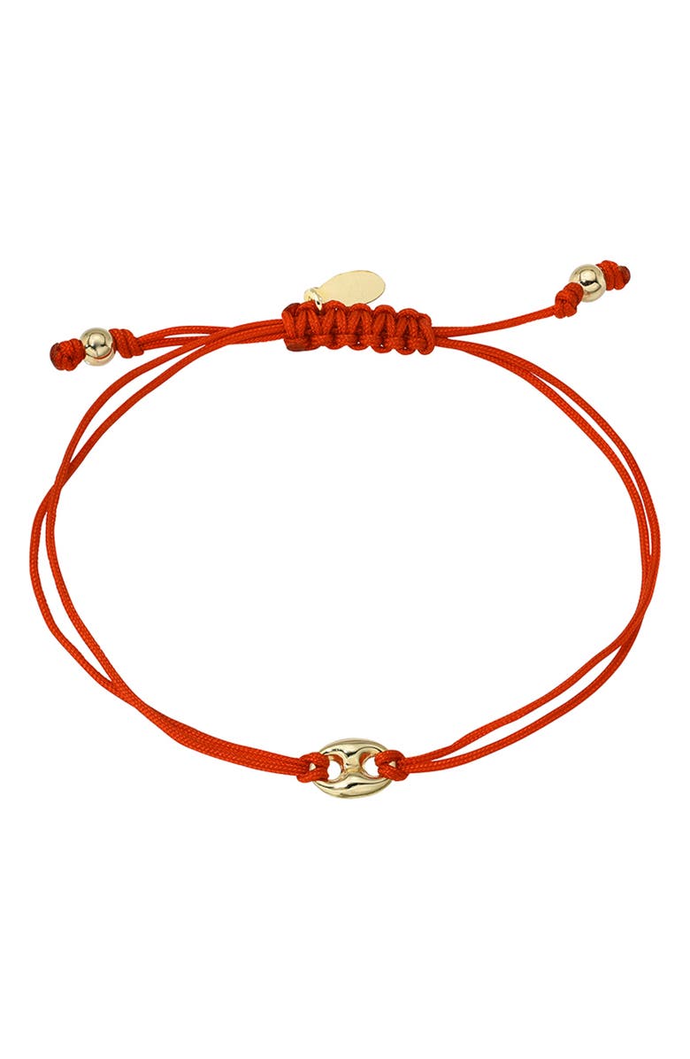 Zoe Lev Button Fortune Bracelet, Main, color, Red