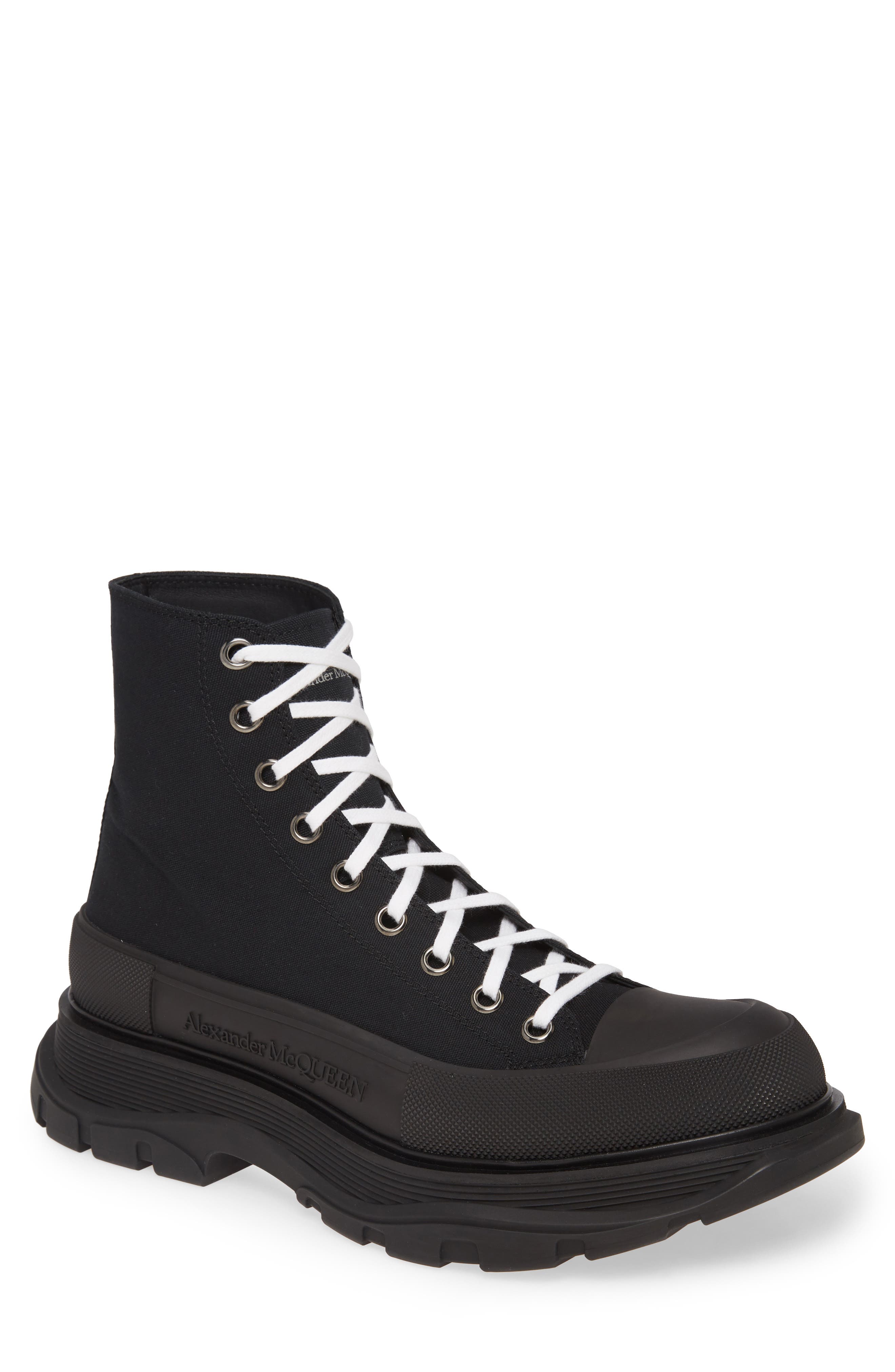 McQueen Alexander McQueen Cap Toe Boot, Main, color, 