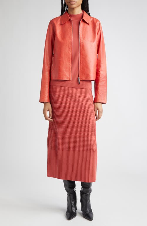 Lafayette 148 New York Mixed Rib Pull On Knit Skirt In Pink