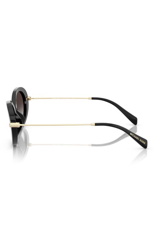 Michael Kors Womens Mk2245u Rockaway Round-frame Acetate Sunglasses Black In Black