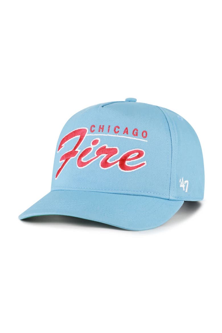 Men's '47  Light Blue Chicago Fire Brushmark Hitch Adjustable Hat, Alternate, color, Light Blue