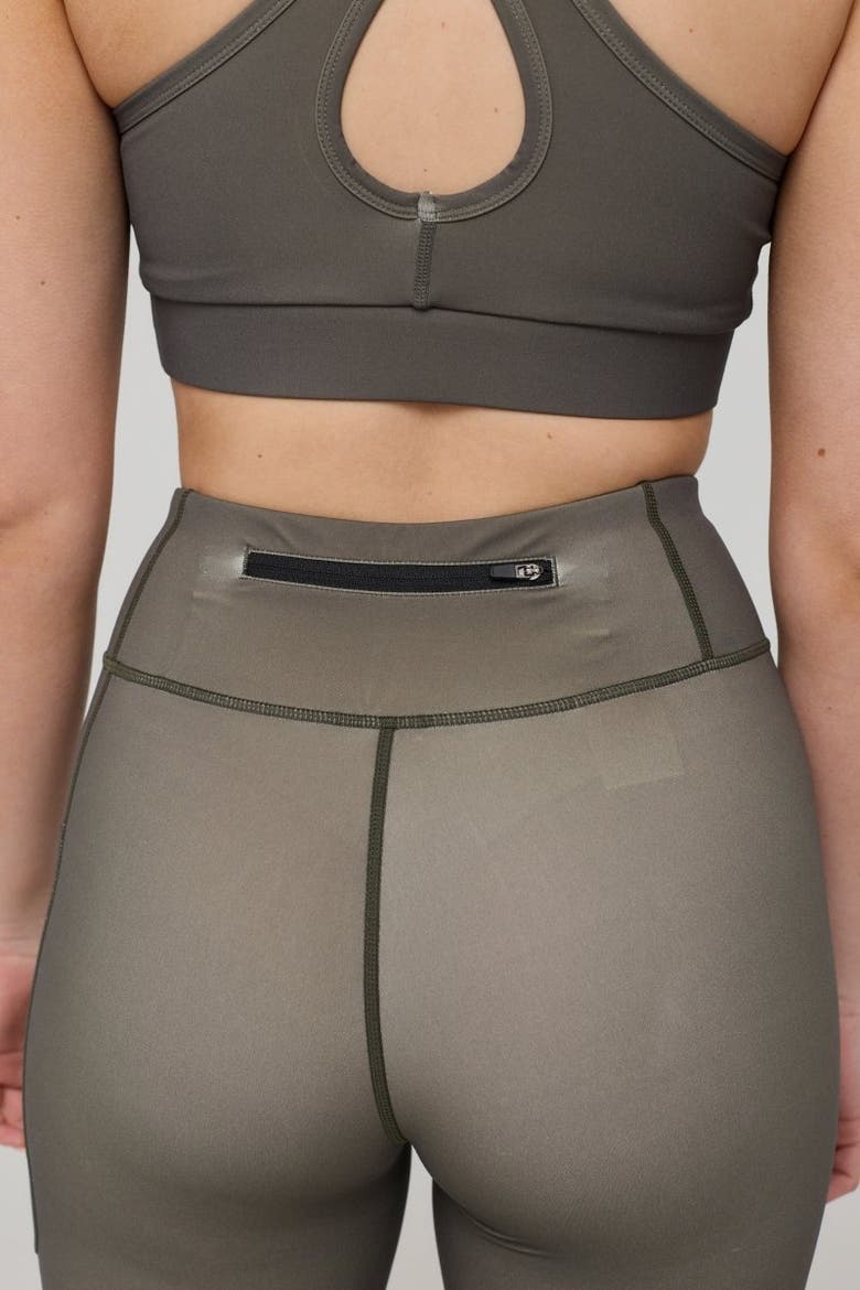 Infinite High Waisted Leggings - Khaki, Alternate, color, Khaki