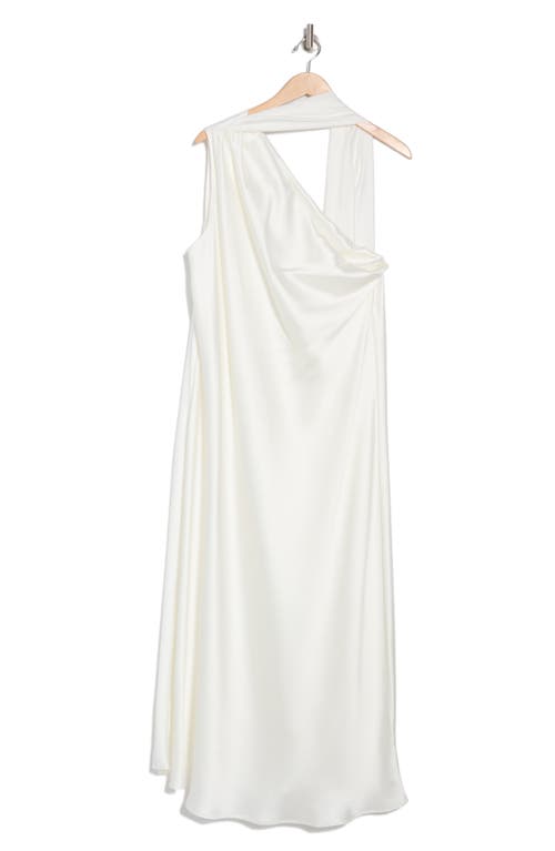 Shop Renee C Scarf Neck One-shoulder Maxi Dress