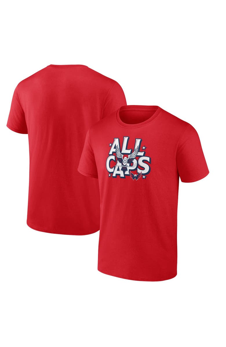 FANATICS Men's Fanatics Branded Red Washington Capitals Local Domain T-Shirt, Alternate, color, Red
