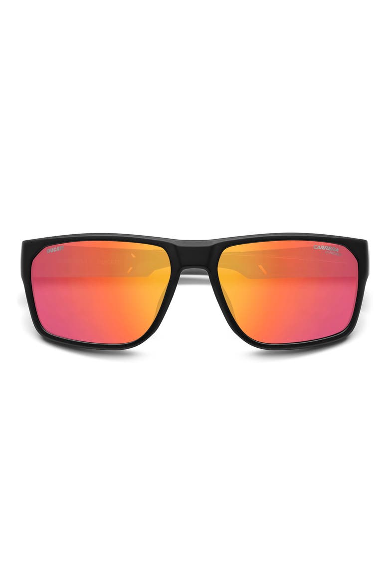x Ducati 59mm Rectangular Sunglasses, Alternate, color, BLACK RED/ RED MULTILAYER