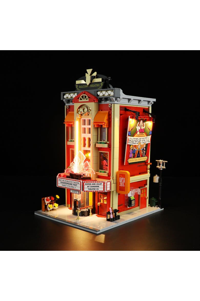 Movie Theatre Lighting Building Set City Street View CT2445B, Alternate, color, Multicolor
