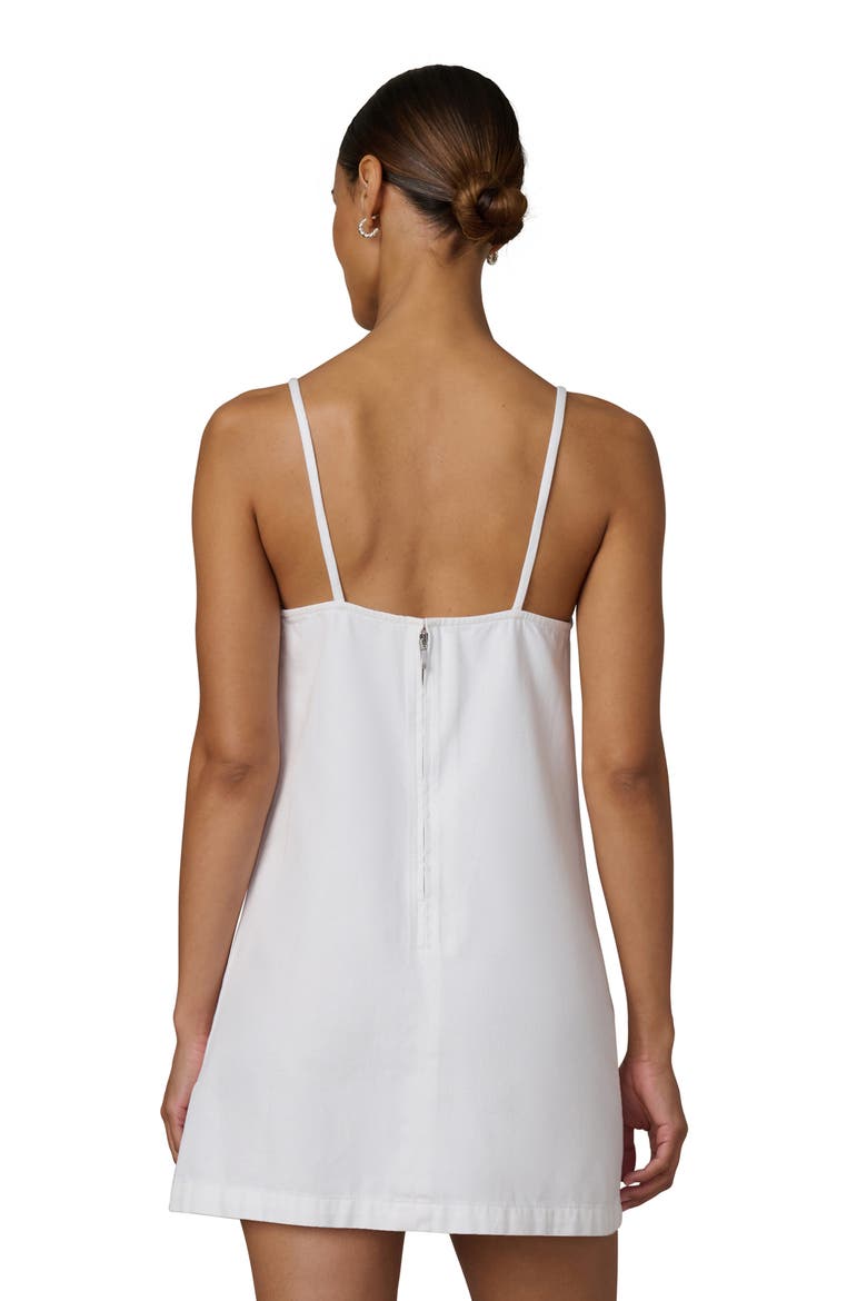 Denim Sleeveless Shift Dress, Alternate, color, WHITE