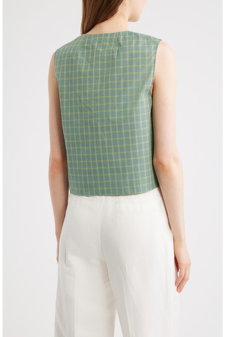 Button-Up Check Print Shell, Alternate, color, GREEN MULTI
