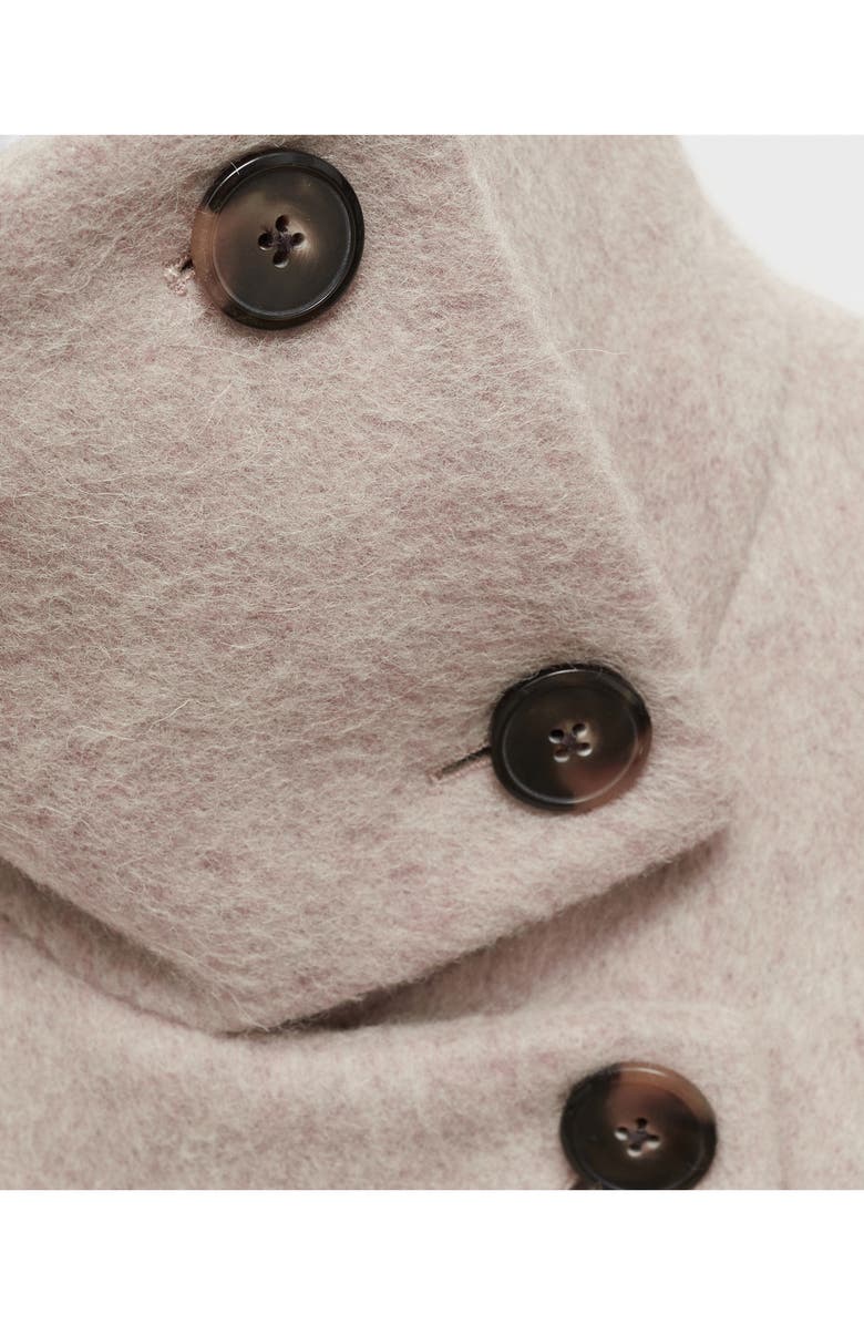 MANGO High Neck Wool Blend Coat, Alternate, color,