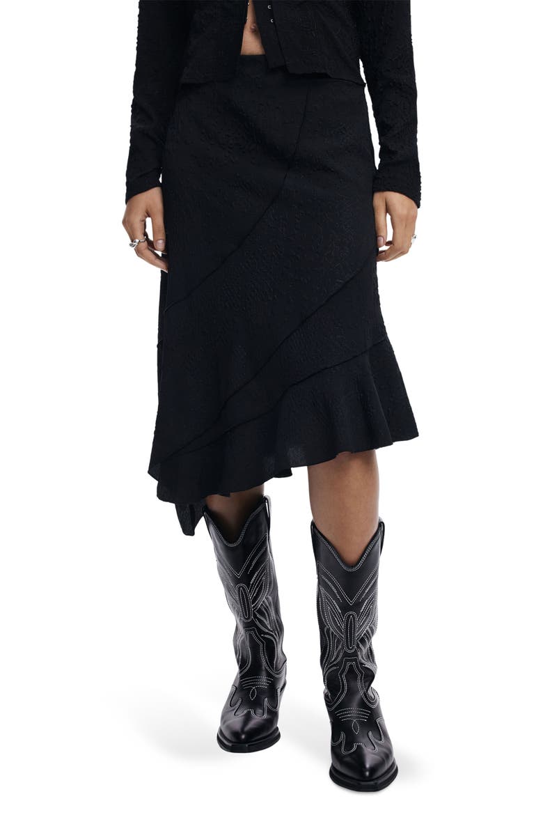 Asymmetric Skirt, Main, color, BLACK