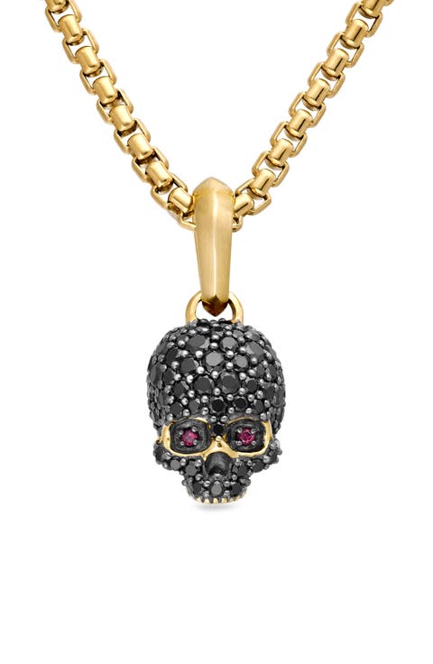 Men's Diamond Pavé Skull Pendant