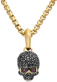 David Yurman Men's Diamond Pavé Skull Pendant