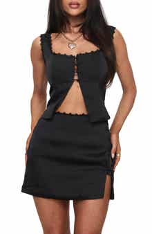 Princess Polly Chakira Lace & Satin Tank & Miniskirt Set