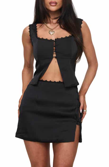 Princess Polly Chakira Lace & Satin Tank & Miniskirt Set