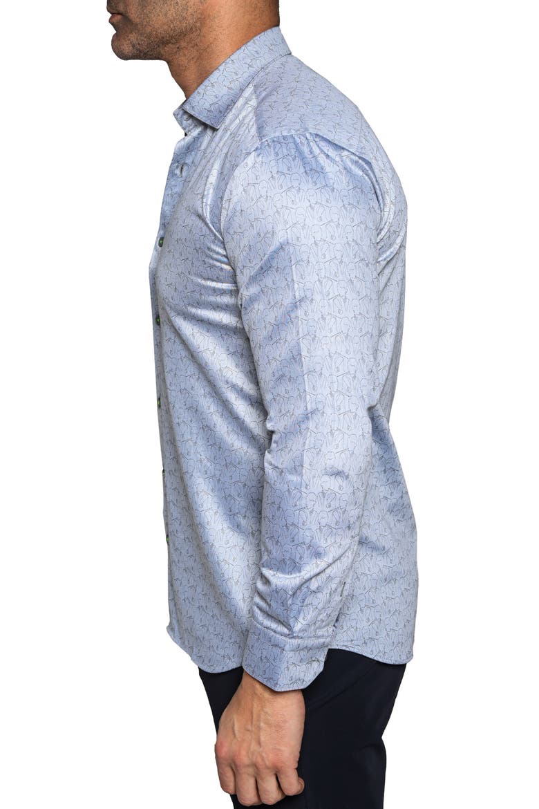 Fibonacci Resistance Contemporary Fit Button-Up Shirt, Alternate, color, GREY