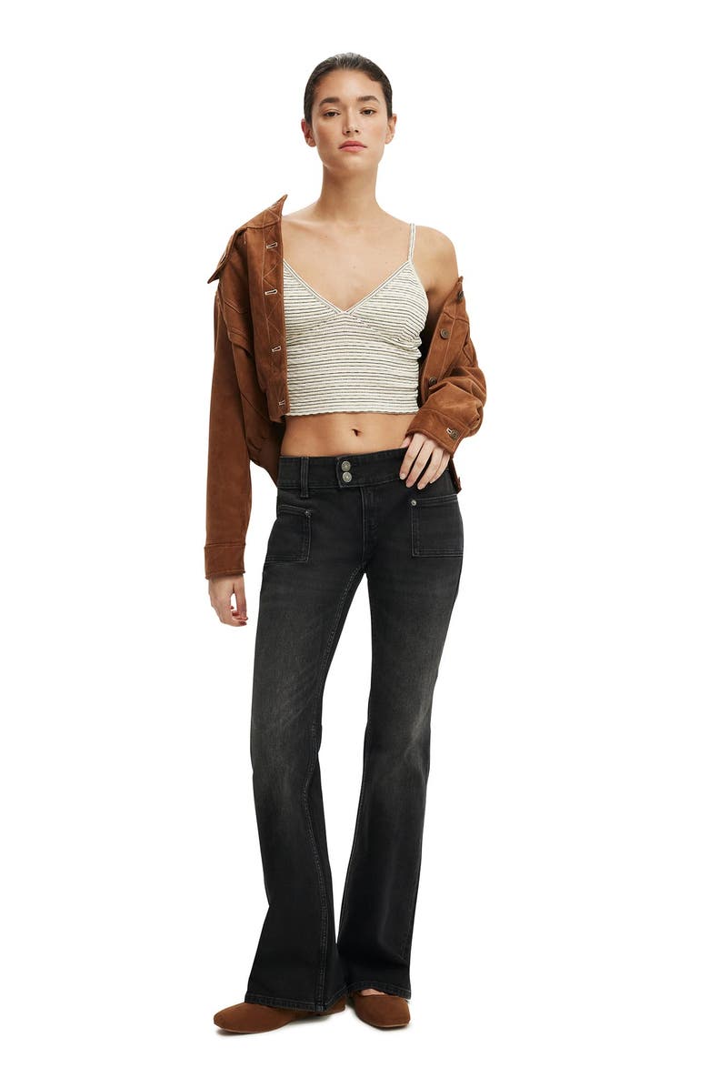 Cotton On Women's Low Rise Bootcut Jean, Alternate, color, Stitch Revolve Black