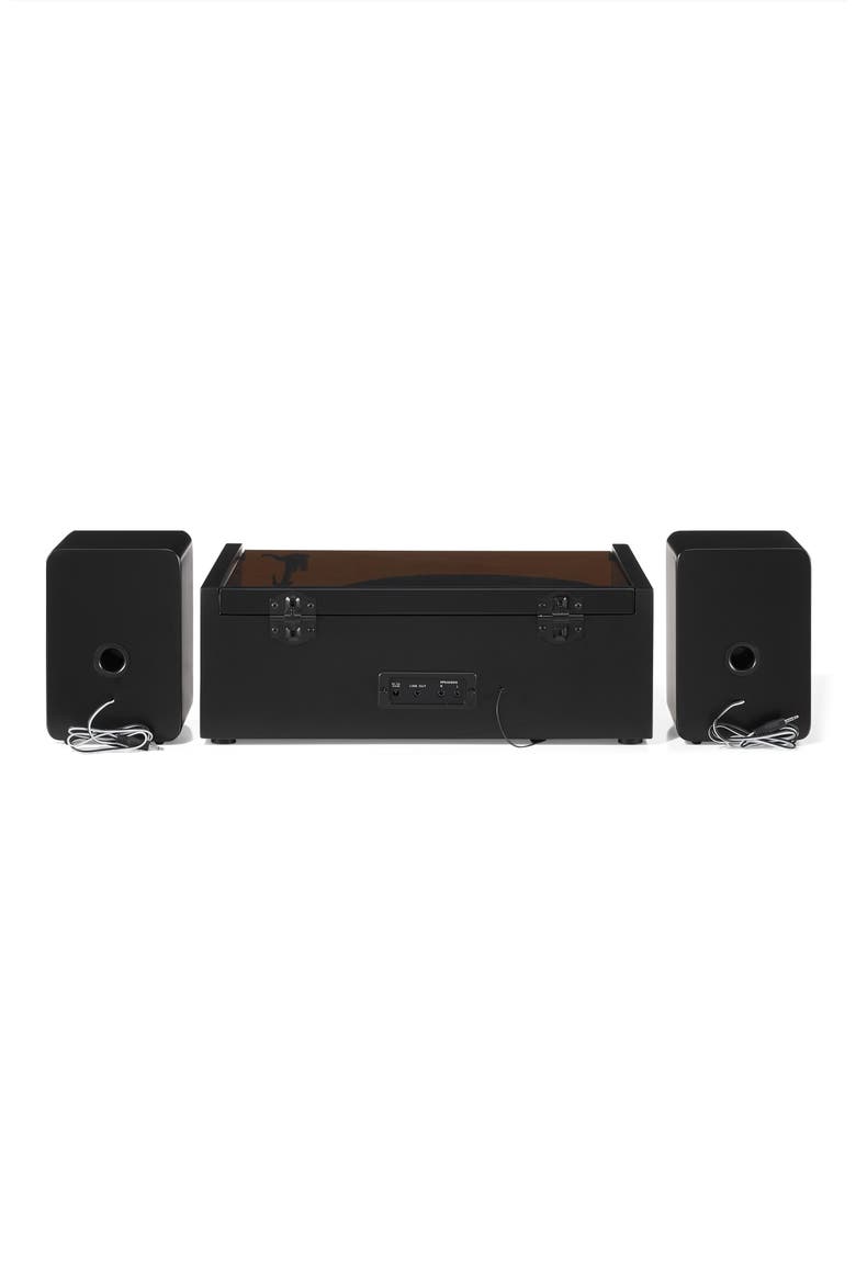Coda Record Player with Speakers, Alternate, color, BLACK