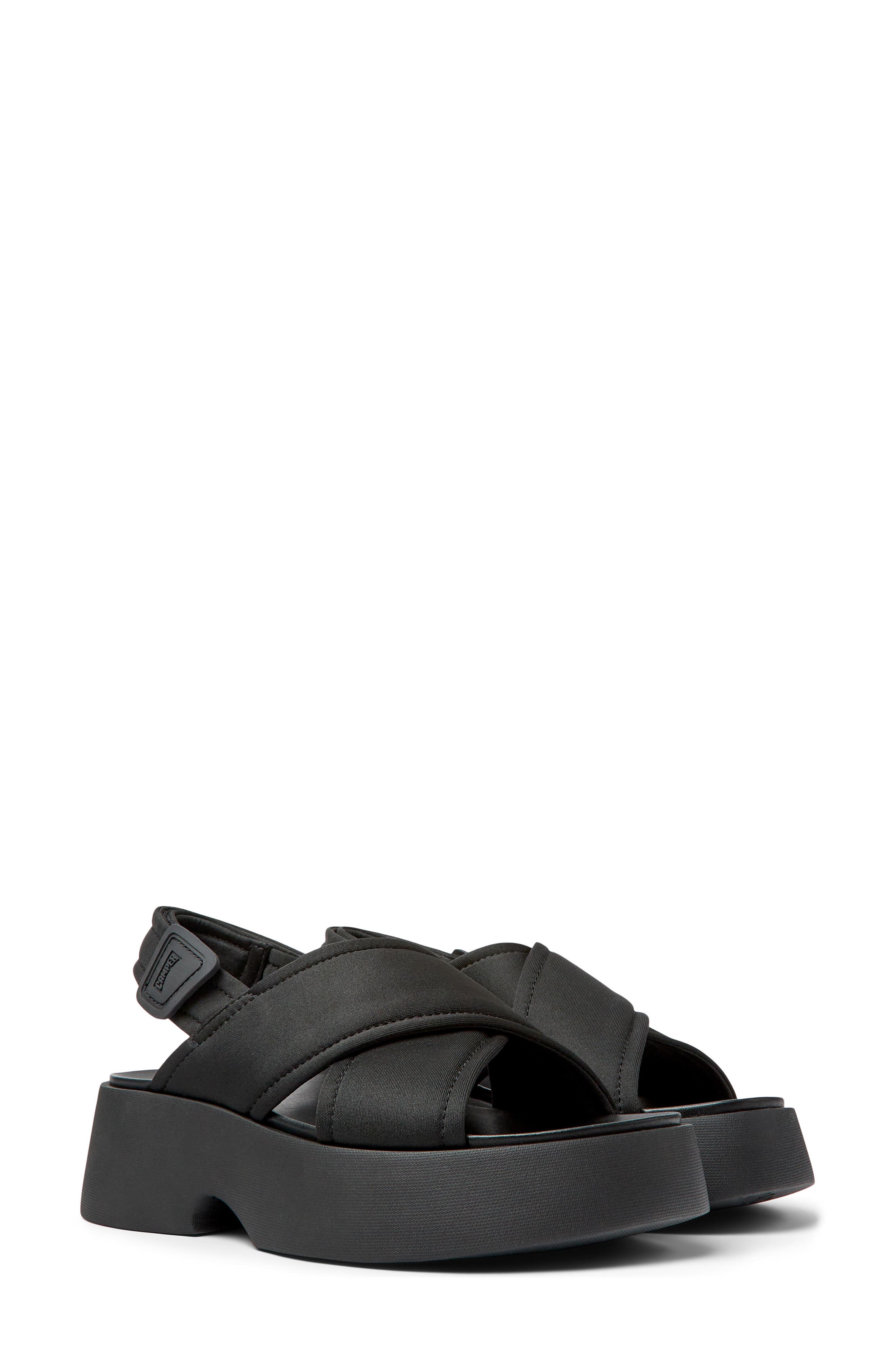 Camper Tasha Platform Sandal, Main, color, 