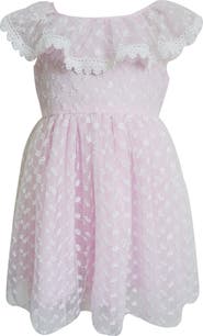 Popatu Kids' Ruffle Embroidered Party Dress