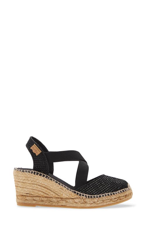 Toni Pons Saba Espadrille Wedge Sandal In Black Fabric