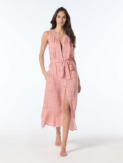 Plunge Belted Cover Up Dress