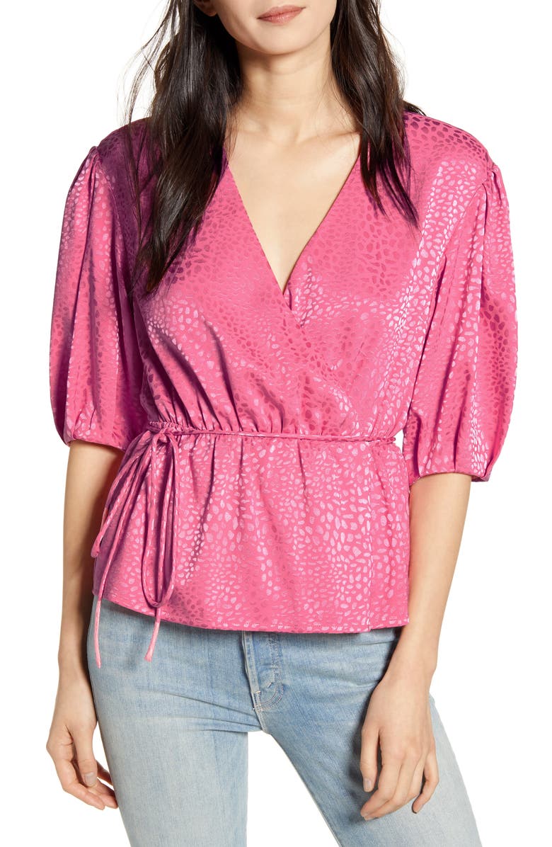 Rebecca Minkoff Mary Wrap Blouse, Main, color,