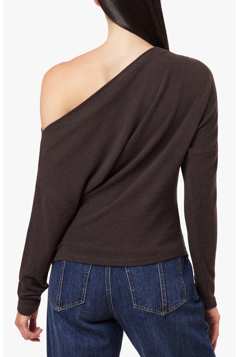 Colby Off the Shoulder Top, Alternate, color, CHOCOLATE