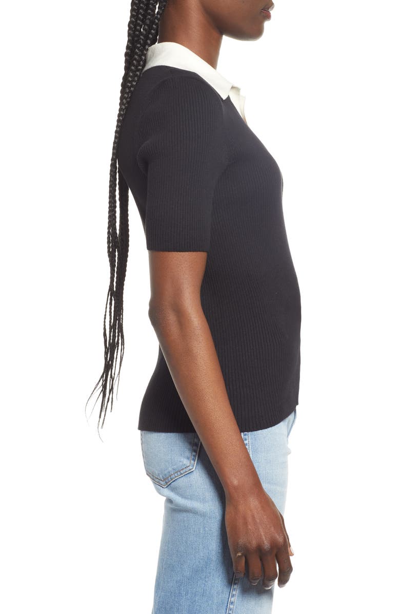 & Other Stories Rib Polo Shirt, Alternate, color, 
