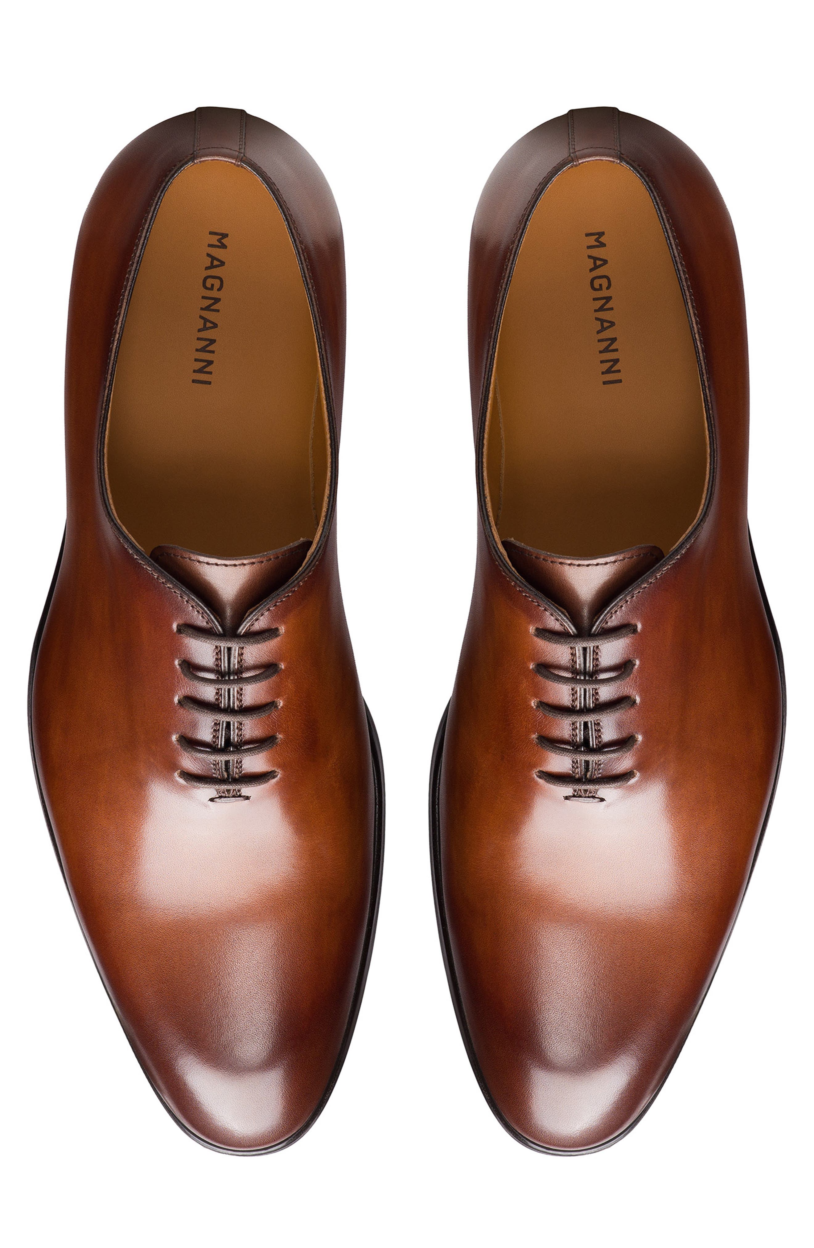 Macario Plain Toe Wholecut Shoe, Alternate, color, COGNAC